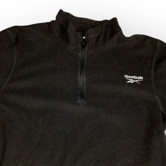 Reebok Black Half-Zip Pullover Sweater - Picture 3 of 4